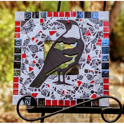 L119 - Mosaic Art Piece - One Eyed Magpie