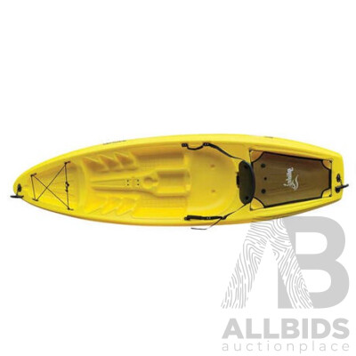 L19 - Glide Cruiser Sit-On Kayak 2.6m Yellow Straight Kayak Paddle 2.18m