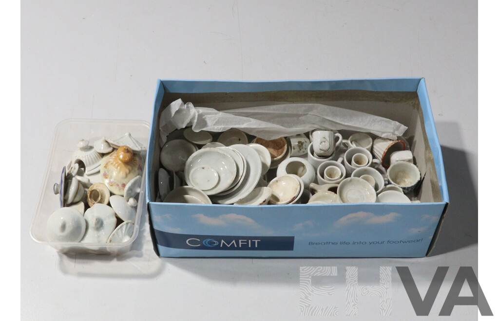 Collection Antique Dolls House Crockery