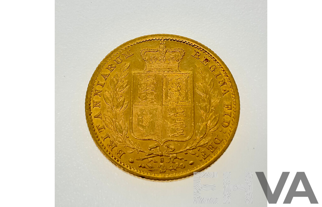 Australian 1886 Gold Sovereign, Sydney Mint .917