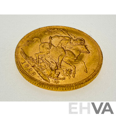Australian 1922 KGV Gold Sovereign, Perth Mint .917