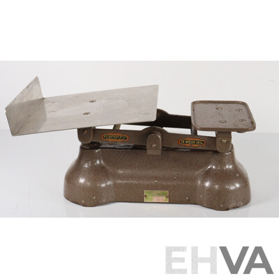 Set of Vintage Ajax Bench Top Balance Scales, Ex Post Office