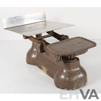 Set of Vintage Ajax Bench Top Balance Scales, Ex Post Office