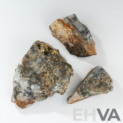 Gold Infused Granite, Small Specimens for a Beginner's Collection