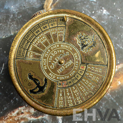 Smiths Vintage Fob Watch & Vintage 1987-2036 50 Year Perpetual Date Calendar