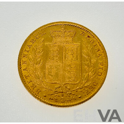 Australian 1886 Gold Sovereign, Sydney Mint .917