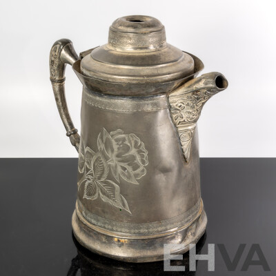 Vintage New Amsterdam Quadruple Plated Silver Plate Coffee Pot