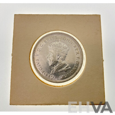 Australian 1927 Silver KGV Florin, Commemorative Canberra, High Grade .925
