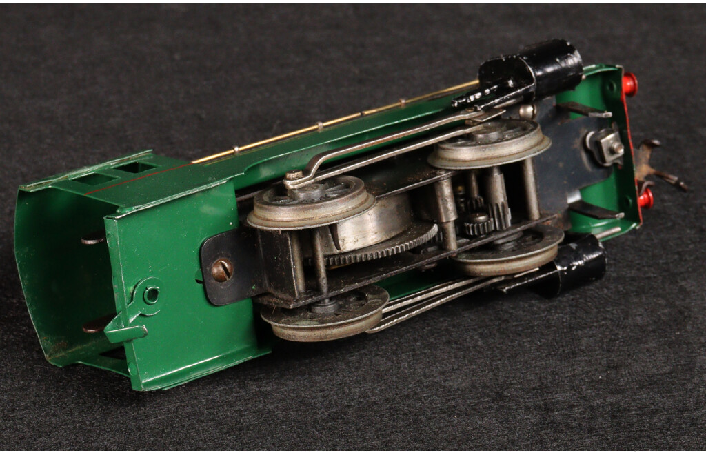 Vintage Robilt O Gauge Pressed Steel Clockwork Steam Locomotive, Made in Australia