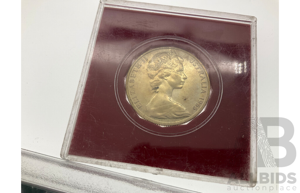 Australian Predecimal Coin Set with 1966 Round Silver Fifty Cent