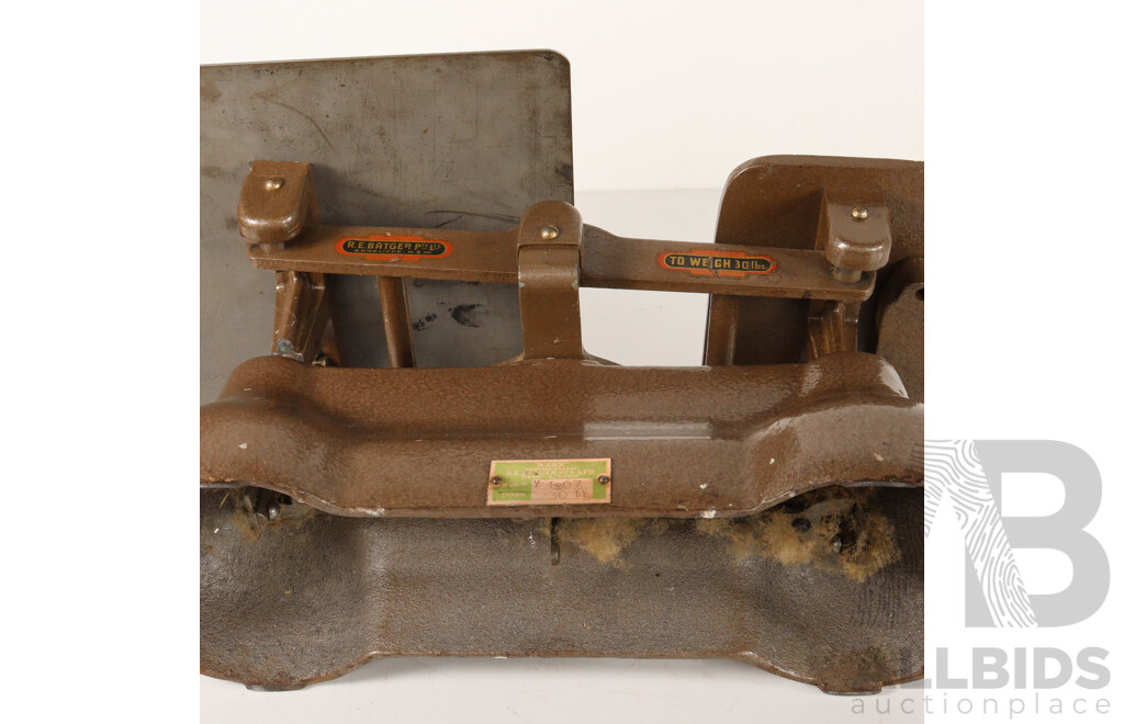 Set of Vintage Ajax Bench Top Balance Scales, Ex Post Office