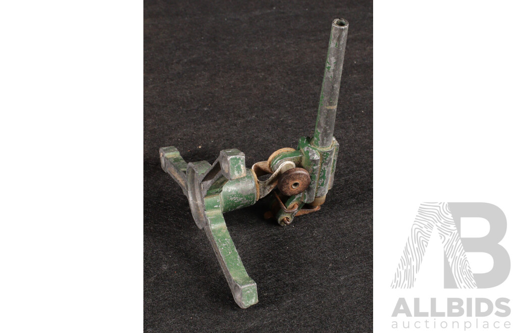 Vintage Astra Toys Diecast Anti Aircraft Gun with Amorces Caps, Made in England