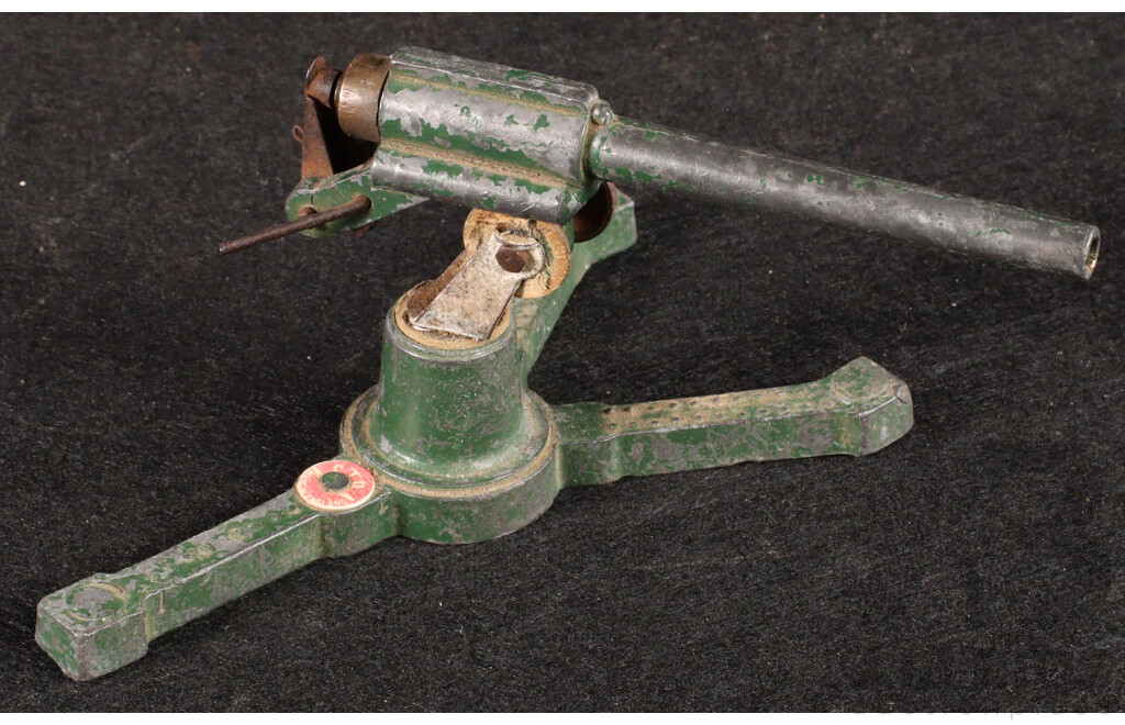 Vintage Astra Toys Diecast Anti Aircraft Gun with Amorces Caps, Made in England