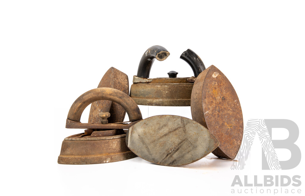 Collection of Five Vintage Mrs Pott Irons