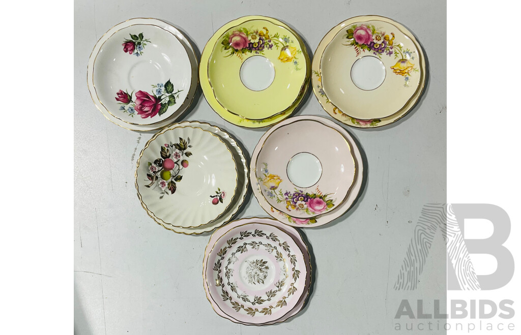 Collection Vintage and Other English Porcelain Incuding SIx Trios by Foley, Colclough and More