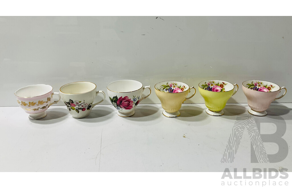 Collection Vintage and Other English Porcelain Incuding SIx Trios by Foley, Colclough and More
