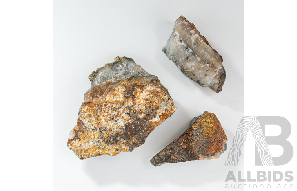 Gold Infused Granite, Small Specimens for a Beginner's Collection