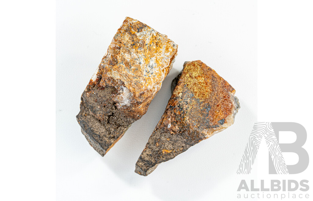 Gold Infused Granite, Small Specimens for a Beginner's Collection