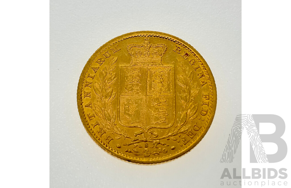 Australian 1886 Gold Sovereign, Sydney Mint .917