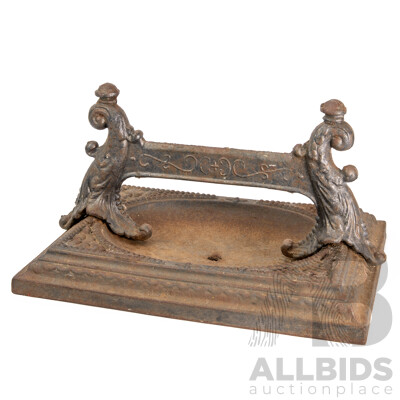 Victorian Cast Iron Boot Scrape Victorian Cast Iron Boot Scrape