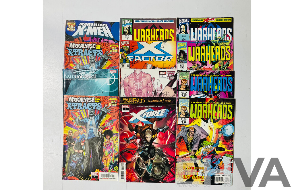 Collection of Marvel Comics Single Issues Including Warheads, X-factor, Newuniversal and More