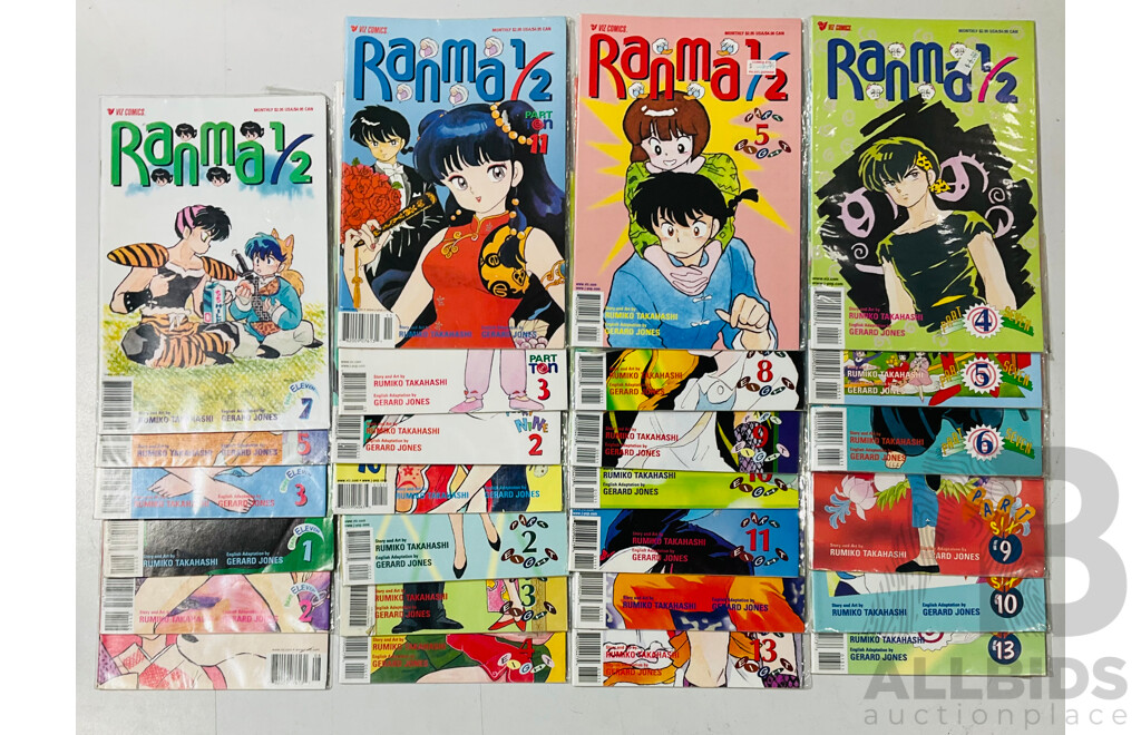 Large Collection of Ranma 1/2 Including Single Issues From Part 6, 7, 8, 9, 10 and Eleven