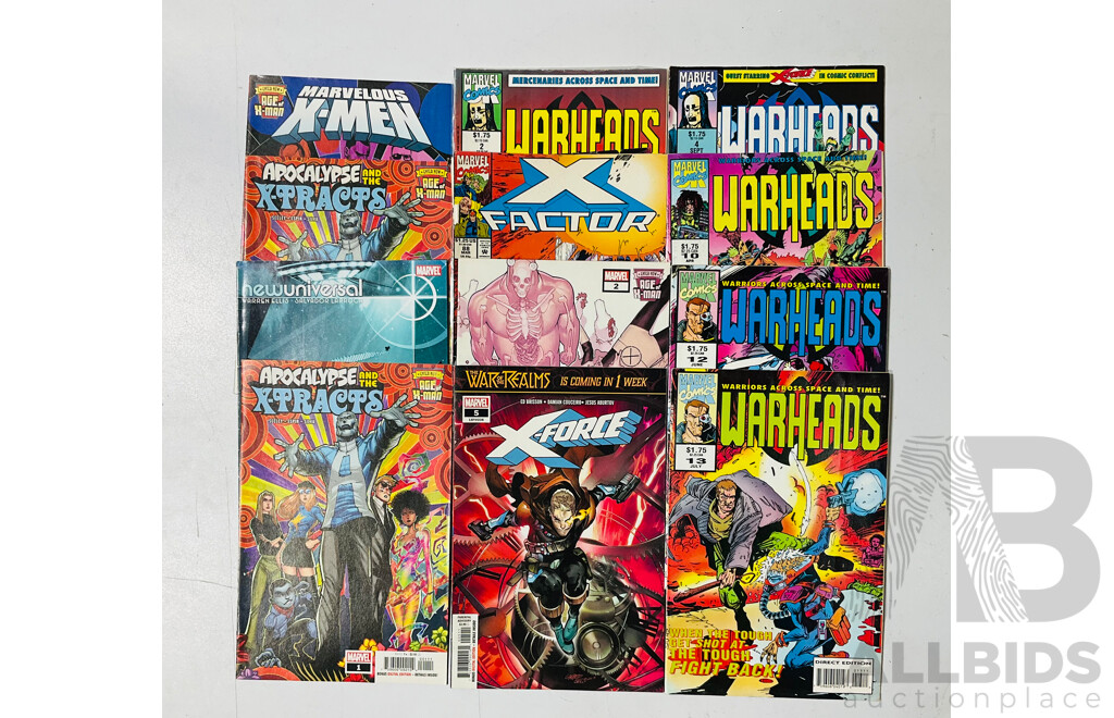 Collection of Marvel Comics Single Issues Including Warheads, X-factor, Newuniversal and More