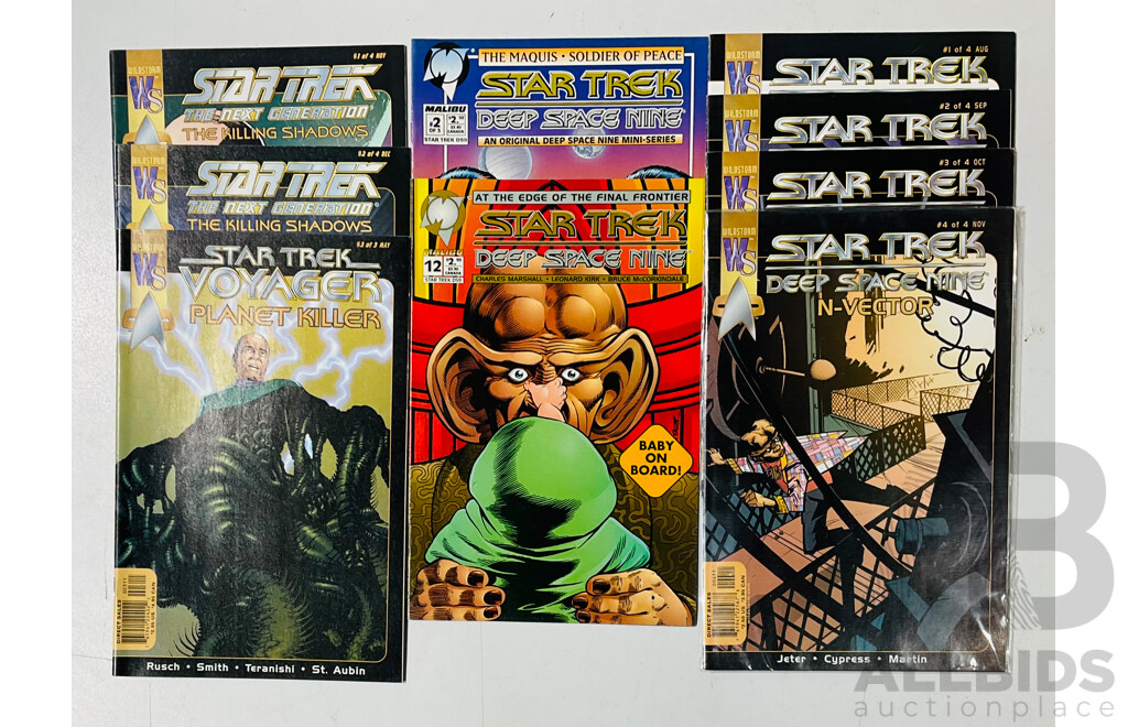 Collection of Star Trek Comics From WildStorm and Malibu Comics Including Deep Space Mine N-Vector, The Next Generation: The Killing Shadows and More