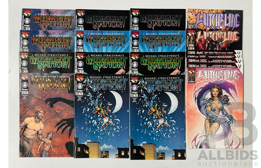 Collection of Top Cow Single Issue Comics Including J. Michael Straczynski’s Midnight Nation and Witchblade