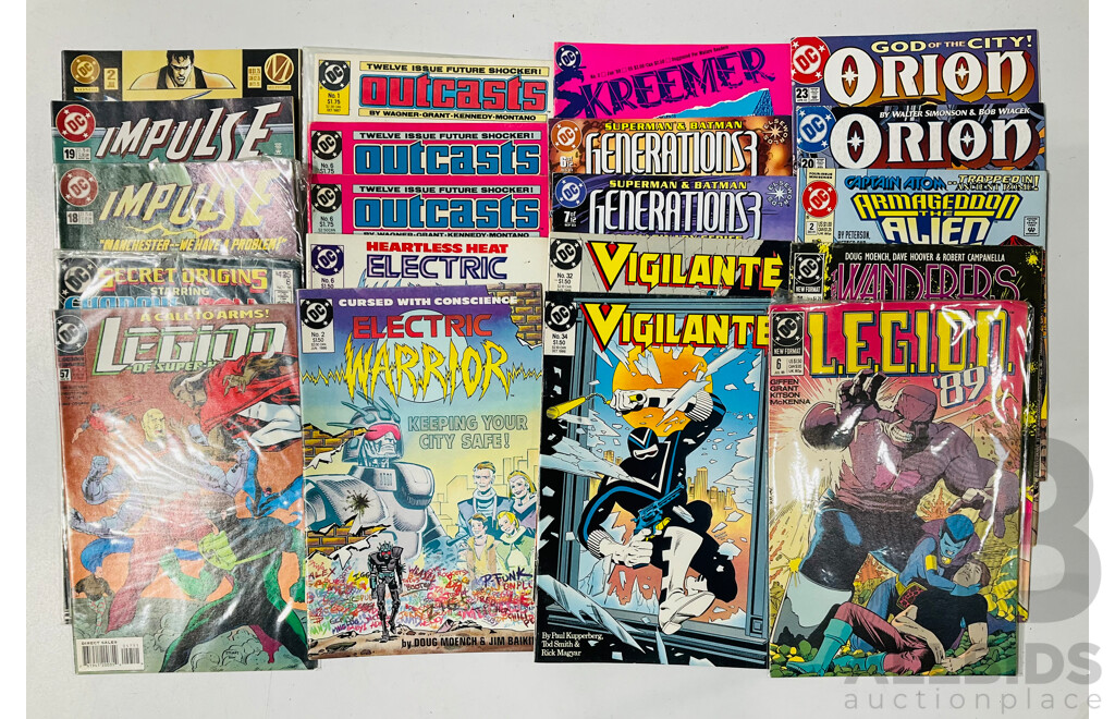 Collection of DC Comics Single Issues Including Legion of Super Heroes, Vigilante, Superman & Batman Generations Three and More