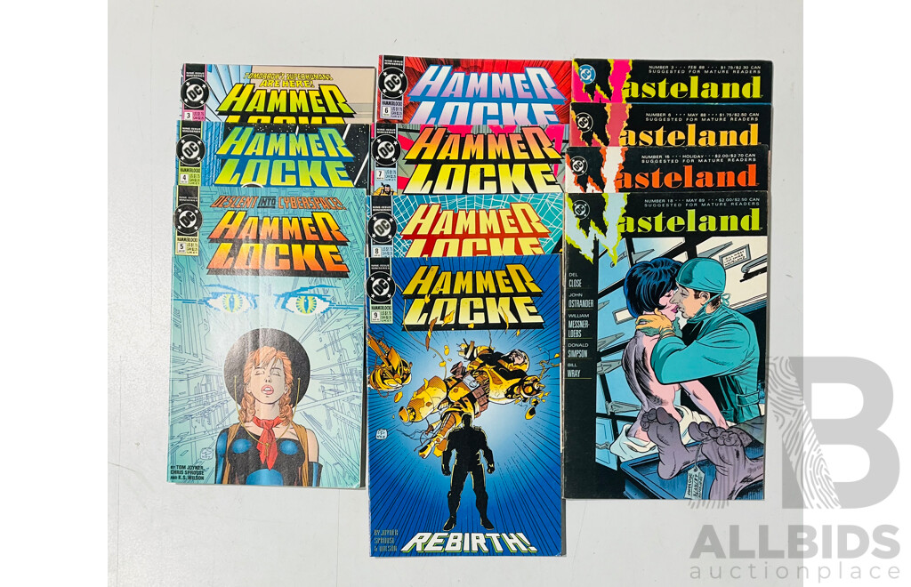 Collection of DC Comics Titles Including Wasteland and Hammerlocke #3-#9