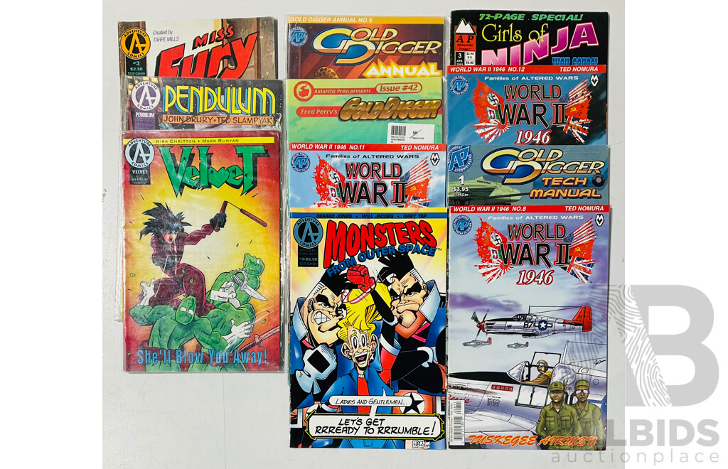 Collection of Single Issue Comics From Adventure Comics and Antarctic Press