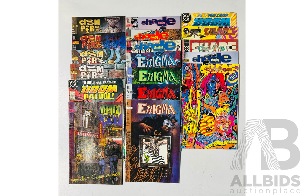 Large Collection of DC Vertigo Titles Including Doom Patrol, Enigma, the Shape Changing Man and Vertigo Jam