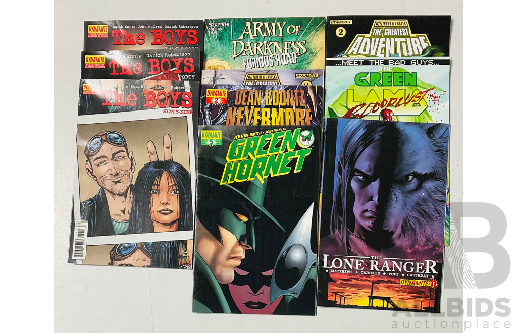 Collection of Dynamite Comics Titles Including The Boys, Green Hornet and More