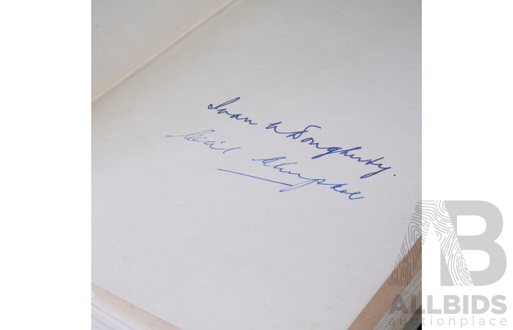 From the Collection of Lieutenant General Sir Iven Mackay, First Edition, Signed by Major General Ivan Dougherty & Cecil Chrystal, White Over Green, the 2nd 4th Infantry Battalion, Angus & Robertson, 1963, Hardcover