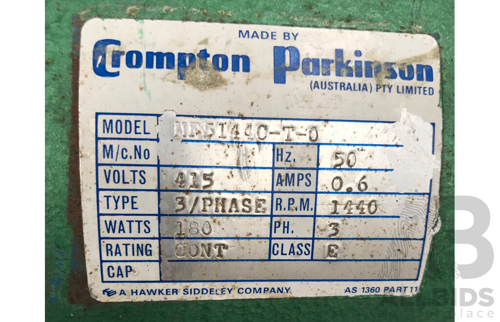 Crompton Parkinson 3 Phase 415V Motor