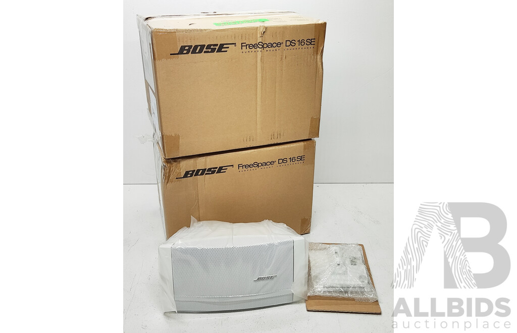 Bose (DS 16 SE) White Loud Speaker W/ Mounting Hardware - Brand New - Lot of Two