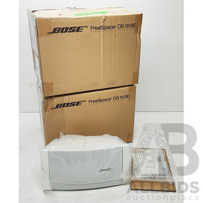 Bose (DS 16 SE) White Loud Speaker W/ Mounting Hardware - Brand New - Lot of Two