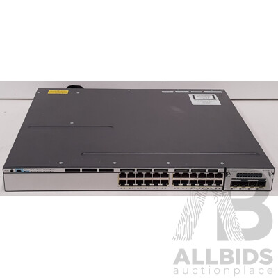 Cisco (WS-C3750X-24P-S) Catalyst 3750-X Series PoE+ 24 Port Stackable Gigabit Ethernet Switch