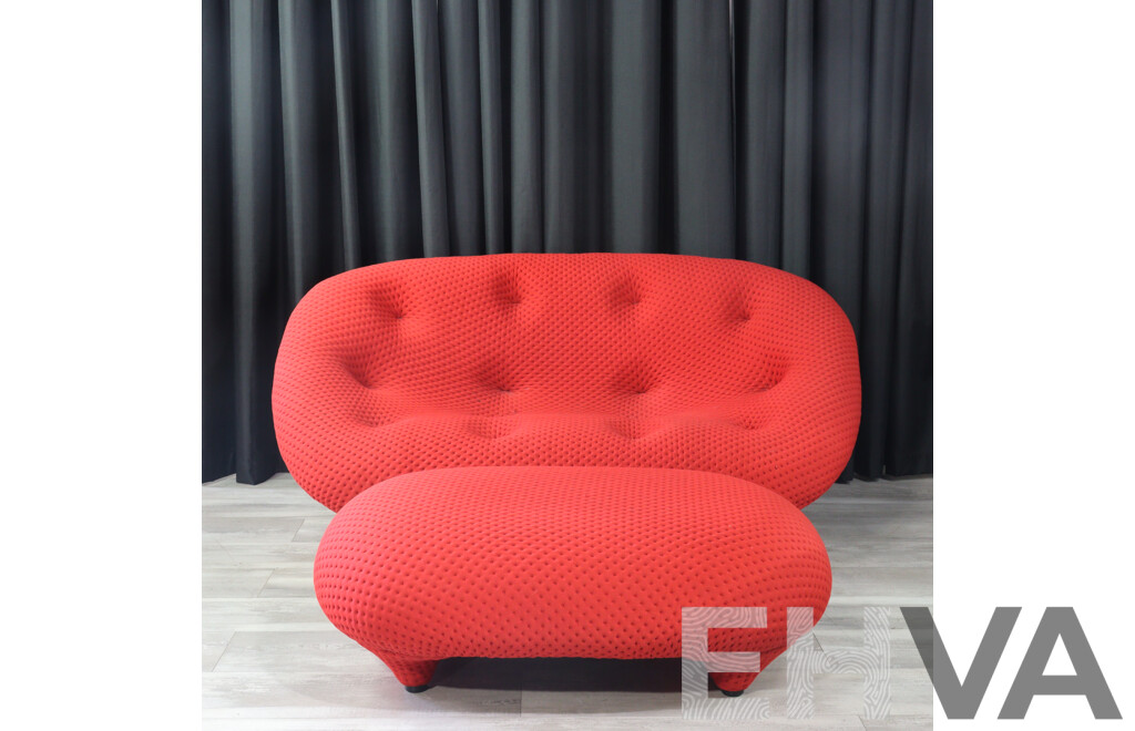 Ploum High Back Loveseat and Ottoman by R. & E. Bouroullec for Ligne Roset