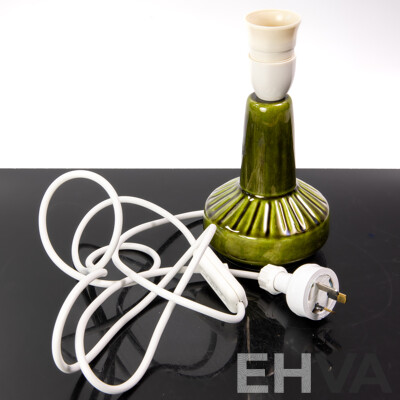 Mid Century Danish Green Ceramic Lamp Base