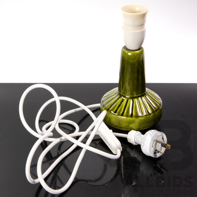 Mid Century Danish Green Ceramic Lamp Base