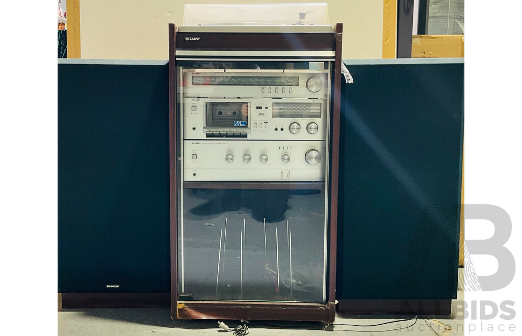 Sharp Full Auto Stereo Turntable RP-21 with Speakers, Stereo Tuner, Stereo Cassette Deck and Amplifier