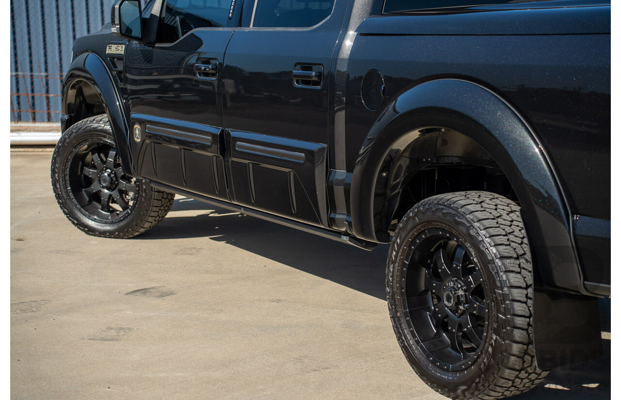 01/2015 Ford F-150 Lariat Black Ops by Tuscany (4x4) 4d SuperCrew Utiltiy Tuxedo Black Metallic Whipple Supercharged V8 5.0L