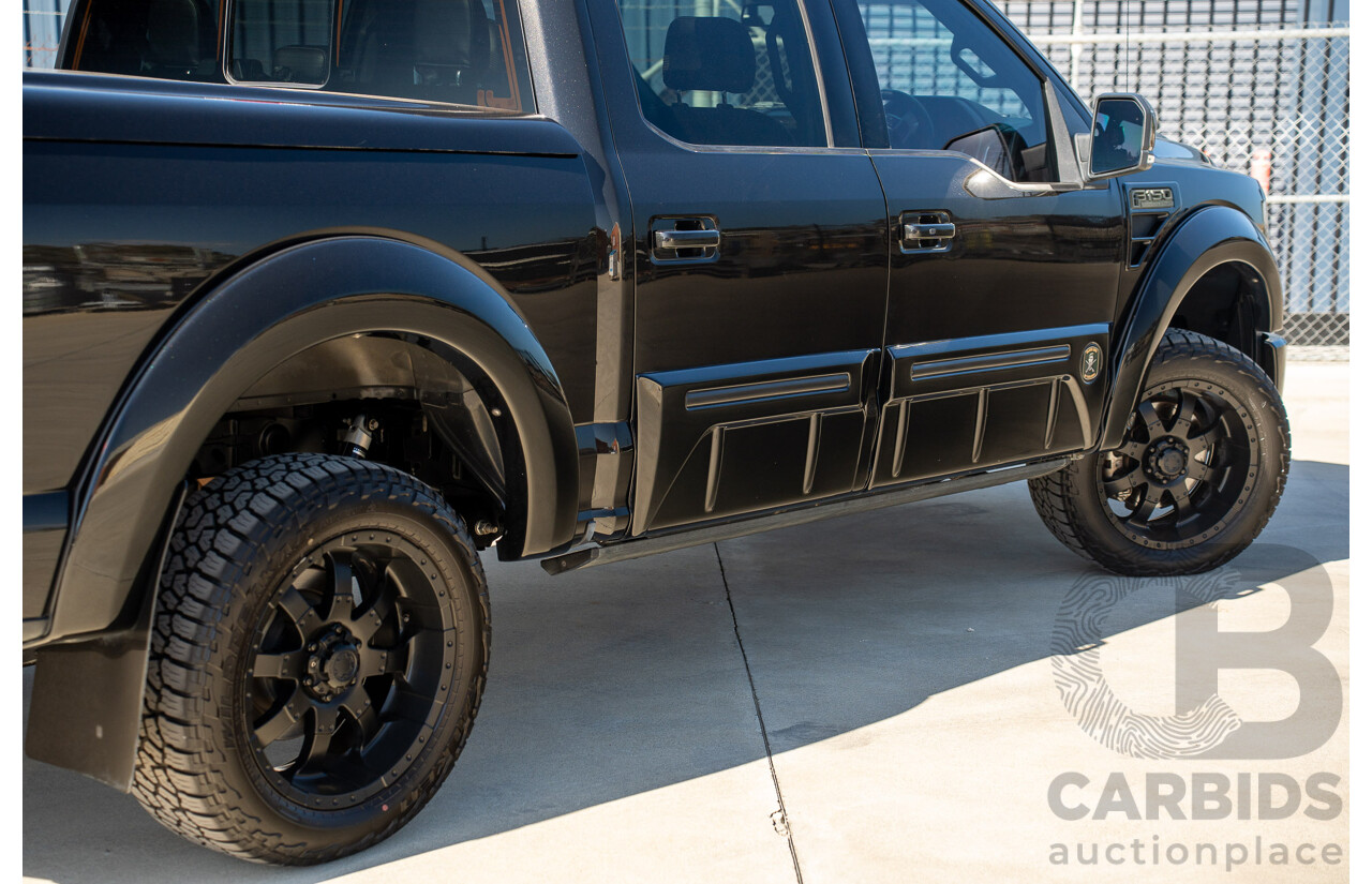 01/2015 Ford F-150 Lariat Black Ops by Tuscany (4x4) 4d SuperCrew Utiltiy Tuxedo Black Metallic Whipple Supercharged V8 5.0L