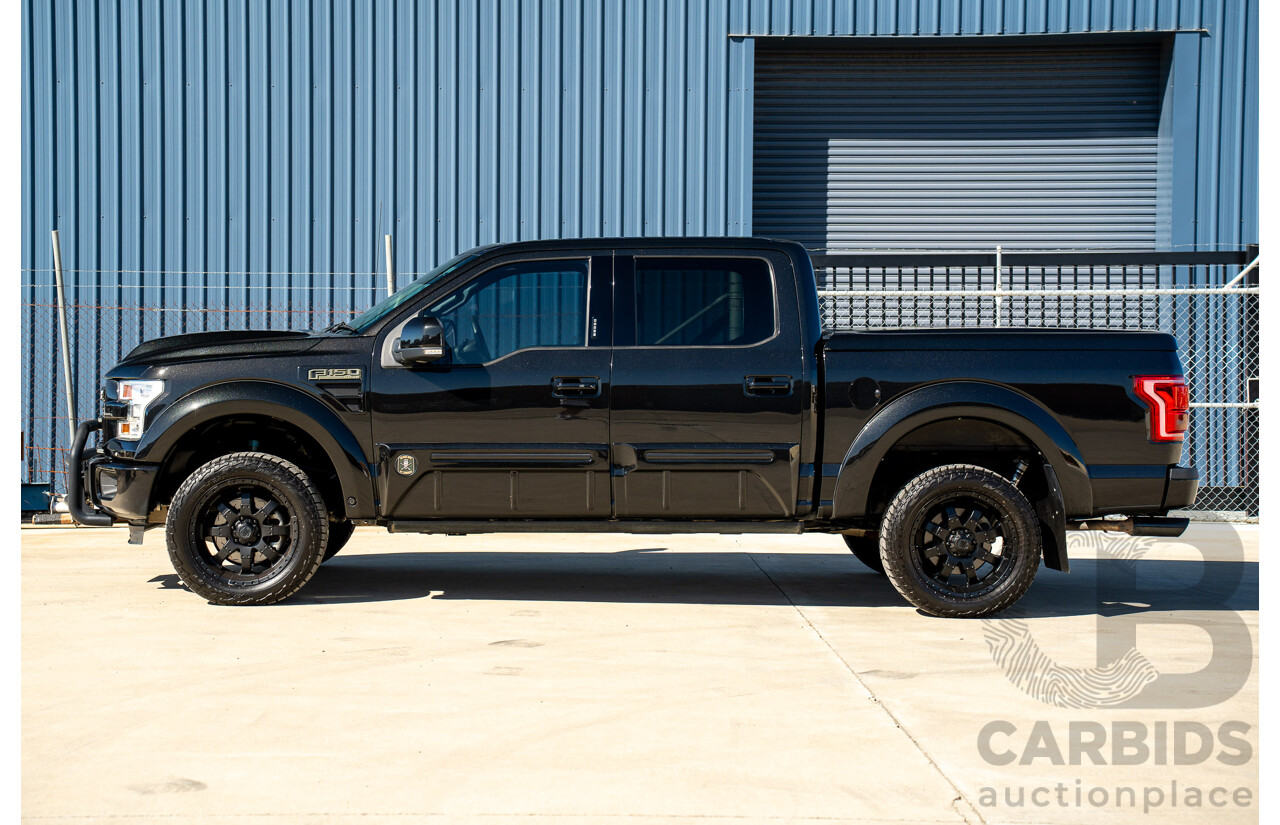 01/2015 Ford F-150 Lariat Black Ops by Tuscany (4x4) 4d SuperCrew Utiltiy Tuxedo Black Metallic Whipple Supercharged V8 5.0L