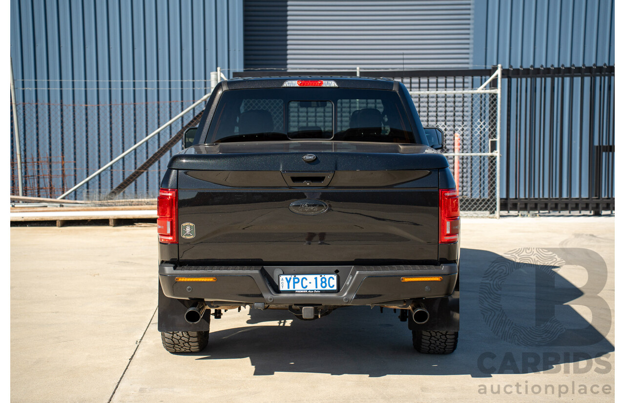 01/2015 Ford F-150 Lariat Black Ops by Tuscany (4x4) 4d SuperCrew Utiltiy Tuxedo Black Metallic Whipple Supercharged V8 5.0L