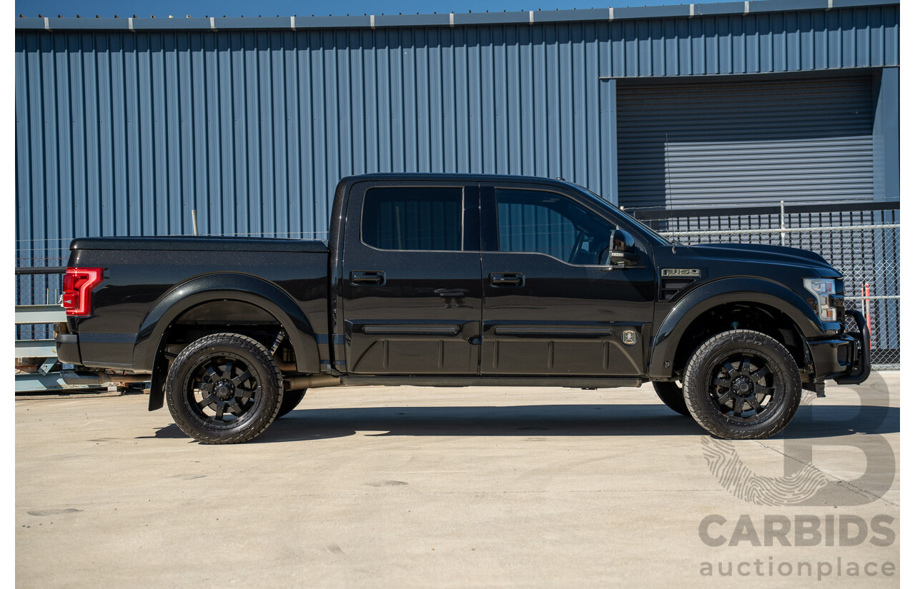 01/2015 Ford F-150 Lariat Black Ops by Tuscany (4x4) 4d SuperCrew Utiltiy Tuxedo Black Metallic Whipple Supercharged V8 5.0L