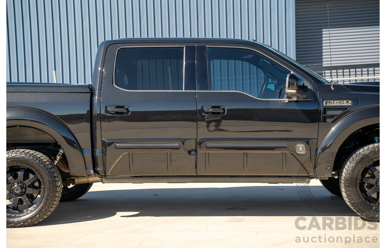 01/2015 Ford F-150 Lariat Black Ops by Tuscany (4x4) 4d SuperCrew Utiltiy Tuxedo Black Metallic Whipple Supercharged V8 5.0L