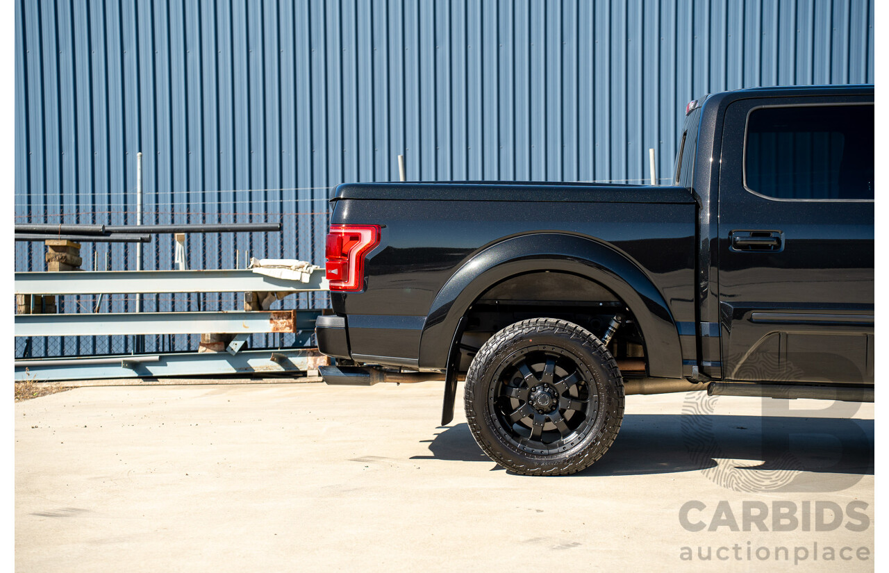 01/2015 Ford F-150 Lariat Black Ops by Tuscany (4x4) 4d SuperCrew Utiltiy Tuxedo Black Metallic Whipple Supercharged V8 5.0L